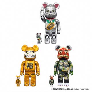 アベイシングエイプ(A BATHING APE)のBAPE®︎ × BE@RBRICK 招き猫銀メッキ /達磨 金メッキ /獅子舞(その他)