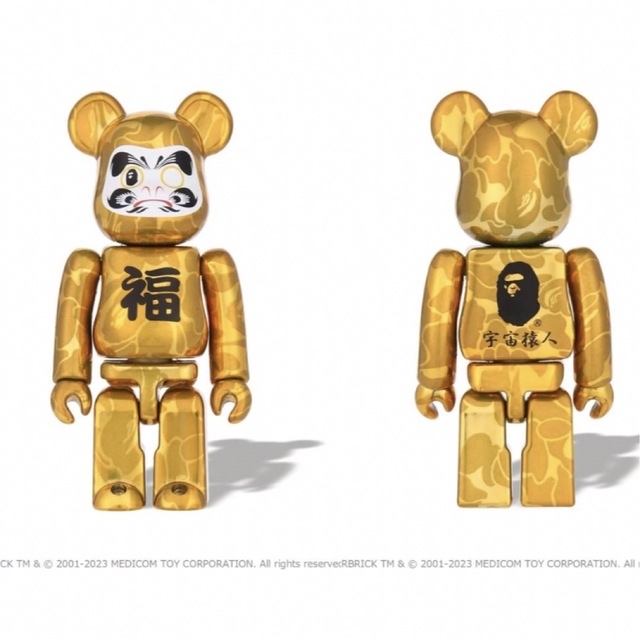 A BATHING APE(アベイシングエイプ)のBE@RBRICK 招き猫 銀メッキ / 達磨 金メッキ / 獅子舞 エンタメ/ホビーのフィギュア(その他)の商品写真