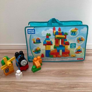 フィッシャープライス(Fisher-Price)の1歳からのメガブロック　デラックスバッグ150ピース　トーマスと風車 15ピース(積み木/ブロック)