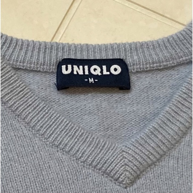 UNIQLO(ユニクロ)の【美品】ユニクロ メンズ ニット セーター 毛100% M ライトブルー メンズのトップス(ニット/セーター)の商品写真