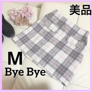 バイバイ(ByeBye)のbye bye バイバイ レディース ミニスカート秋冬 チェック ウエストゴム(ミニスカート)