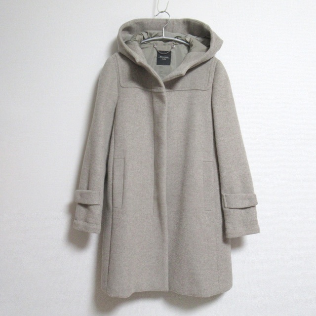 Weekend Max Mara - 美品【 Max Mara WEEKEND】フード付ウールコート グレージュ 40