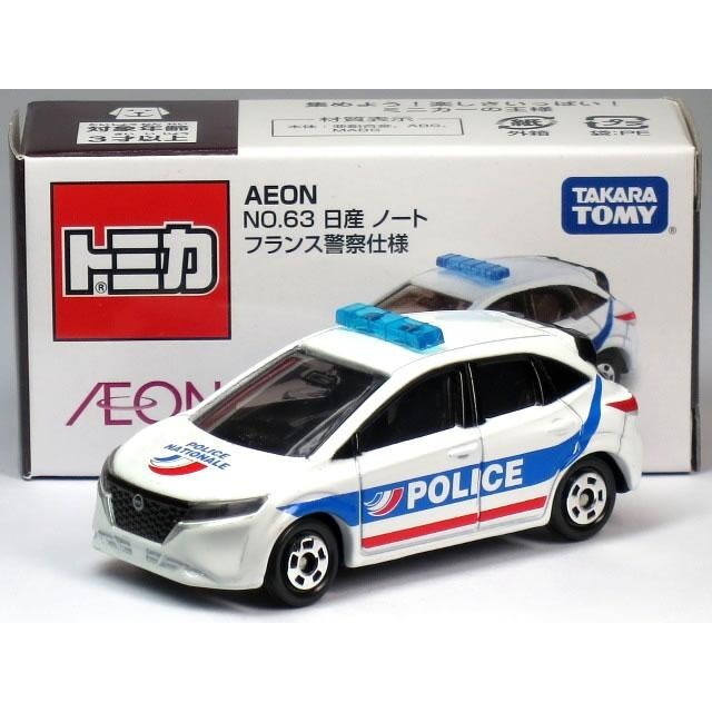 Takara Tomy - トミカ イオン 限定 日産 ノート フランス 警察 Takara Tomy - トミカ イオン 限定 日産 ノート フランス 警察
