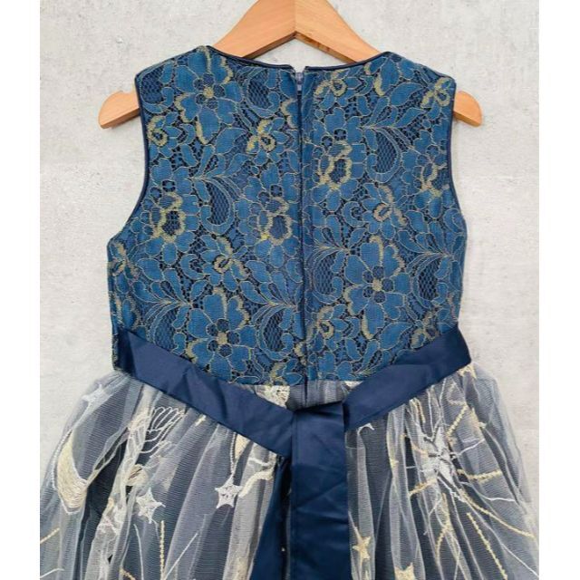 国産品 星空柄レースチュールのロングドレス 緑 グリーン 女の子 ワンピース ozolgunticaret.com