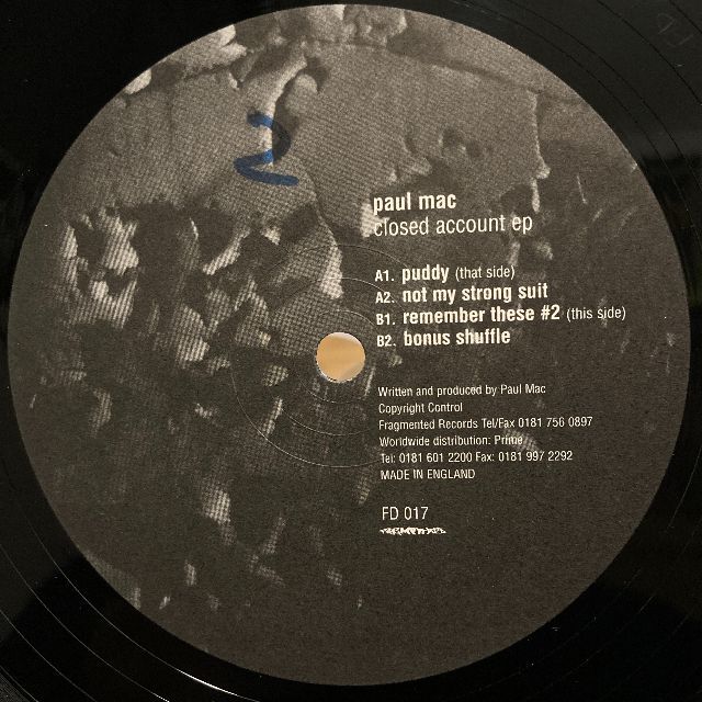 Paul Mac – Closed Account EP