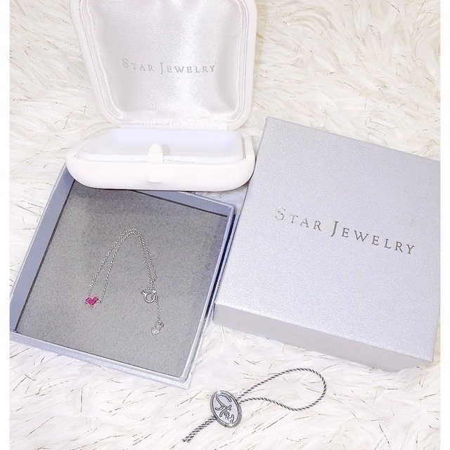 STAR JEWELRY K18ブレスレット ミステリアスハート ルビー 新品 高質で