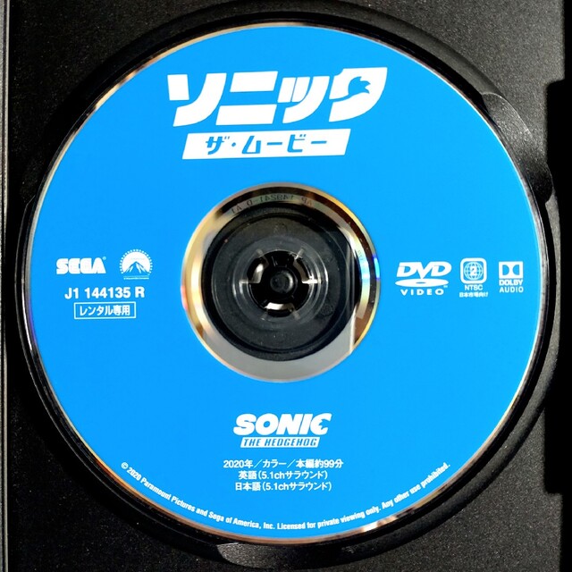 中古/DVD/レンタル落ち/洋画ムービー/ソニック ザ·ムービーの通販 by impact6's shop｜ラクマ