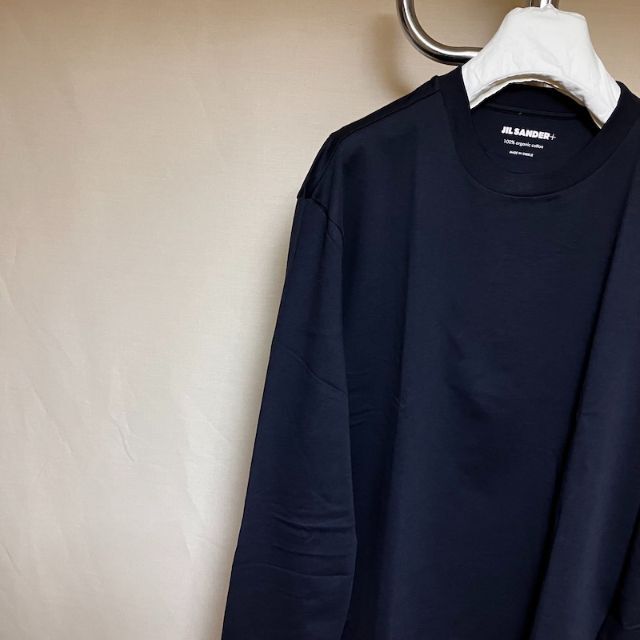 jil sander+ジルサンダー★パックＴシャツ長袖★紺サイズＭ★新品未使用 JIL SANDER - 新品 M JIL SANDER 22aw パックTシャツ 紺 長袖 3871の