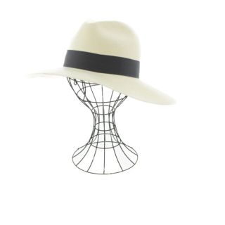 Borsalino ボルサリーノ ストローハット M 白xグレー | www