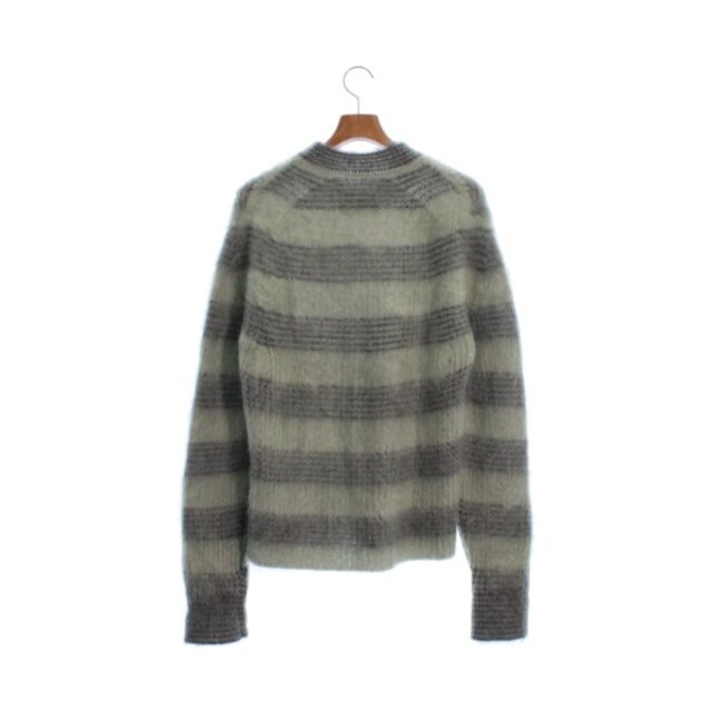 Jil Sander(ジルサンダー)のJIL SANDER ニット・セーター 44(S位) 緑xグレー(ボーダー) 【古着】【中古】 メンズのトップス(ニット/セーター)の商品写真