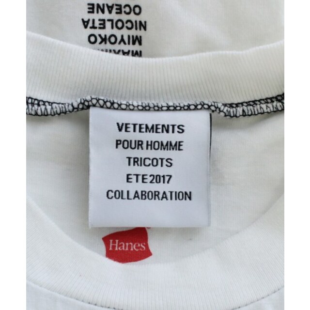 VETEMENTS(ヴェトモン)のVETEMENTS ヴェトモン Tシャツ・カットソー S 白 【古着】【中古】 メンズのトップス(Tシャツ/カットソー(半袖/袖なし))の商品写真