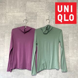 ユニクロ(UNIQLO)の［訳あり］タートルネック2枚セット(カットソー(長袖/七分))