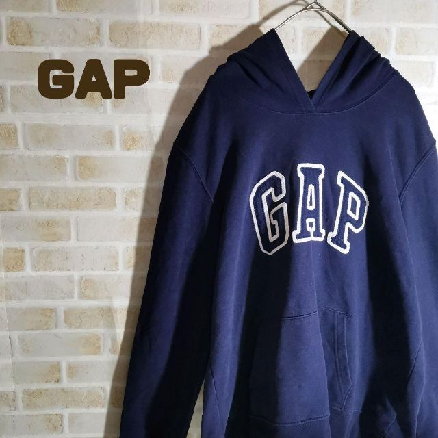 SELECT_古着GAP ギャップ パーカー プルオーバー 紺 ネイビー L 人気商品