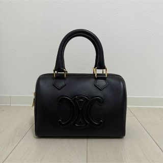 セリーヌ(celine)の【新作】CELINE スモールボストン キュイルトリオンフ ブラック(ボストンバッグ)