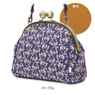 アヤノコウジ(AYANOKOJI)のがま口バッグ　バード刺繍(ショルダーバッグ)