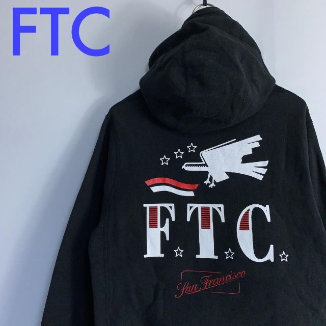 FTC - FTC 両面ロゴ リバースウィーブボディ パーカー フーディー 黒 S スケート