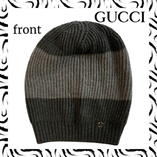 グッチ(Gucci)の【新品未使用】GUCCI  ロゴ付き ビーニー(ニット帽/ビーニー)