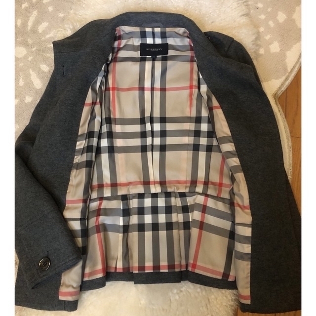 超美品本物バーバリーBurberry上質ウールジャケットコート♫レトロで