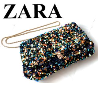 ZARA - 【ZARA】スパンコールショルダーバッグの通販 by まさ's shop