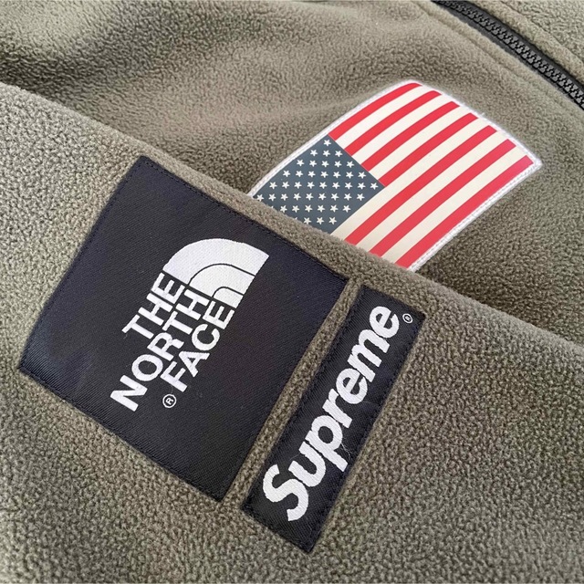 supreme northface fleecejacket Olive L