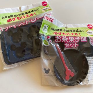 コカコーラ(コカ・コーラ)の【新品】ミッキー　アイストレー&お菓子皿セット(キャラクターグッズ)