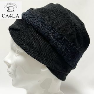 カシラ(CA4LA)の【新品】CA4LA カシラ 日本製シルク混模様編みスパイラルヘアターバン男女兼用(ニット帽/ビーニー)