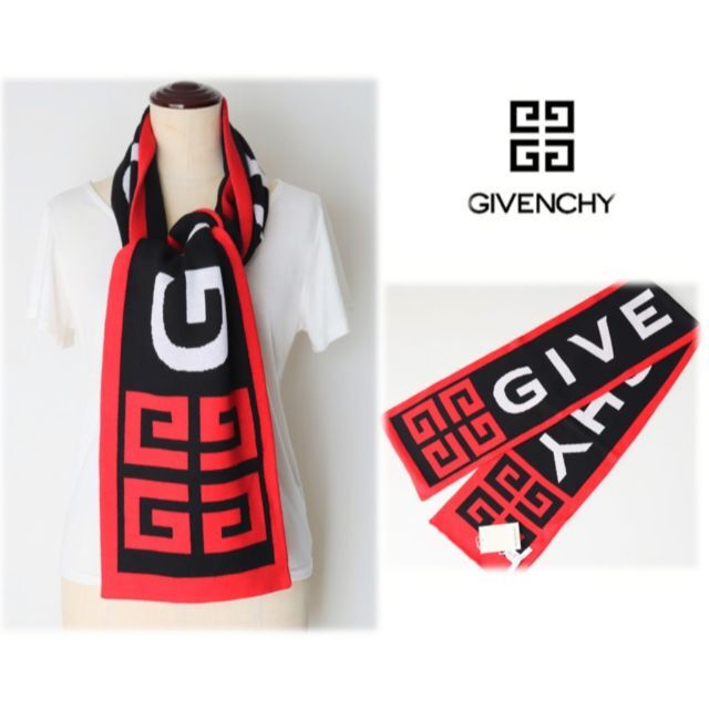 新品【GIVENCHY ジバンシィ】上質コットン ビックロゴ マフラー