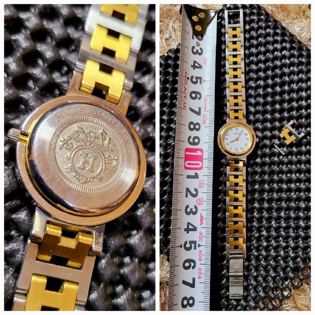 Hermes(エルメス)のエルメス　クリッパー　白文字盤　電池&ﾊﾟｯｷﾝ交換済　ﾚﾃﾞｨｰｽ時計 レディースのファッション小物(腕時計)の商品写真
