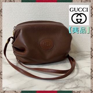 グッチ(Gucci)の【美品】GUCCI オールド　グッチ　ショルダー　バッグ　ブラウン(ショルダーバッグ)