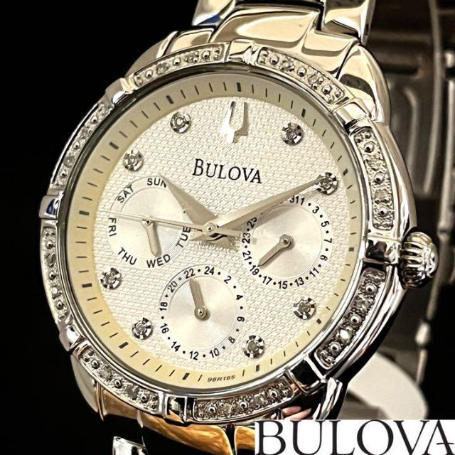 【BULOVA】展示品特価/ブローバ/レディース腕時計/ゴージャス/シルバー色