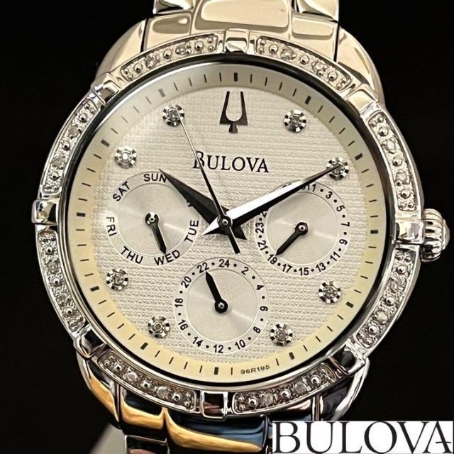 【BULOVA】展示品特価/ブローバ/レディース腕時計/ゴージャス/シルバー色