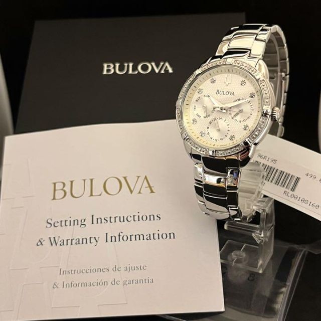 【BULOVA】展示品特価/ブローバ/レディース腕時計/ゴージャス/シルバー色