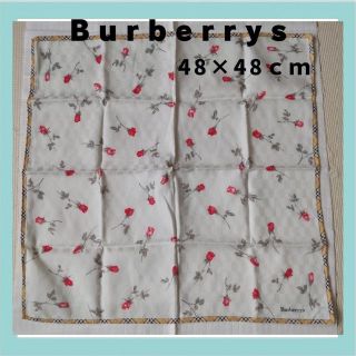 バーバリー(BURBERRY)のBurberrys ハンカチ　花柄　48✕48cm(ハンカチ)