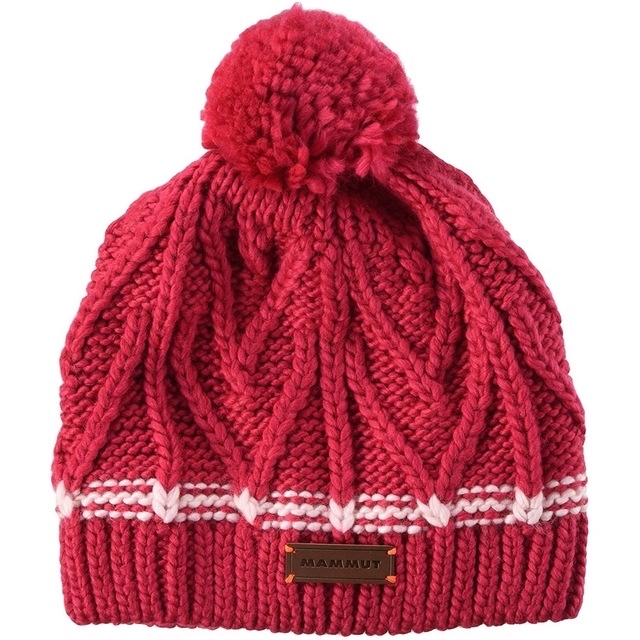 Mammut(マムート)のMAMMUT マムート ニット帽 ビーニー サリィビーニー赤 ユニセックスF新品 レディースの帽子(ニット帽/ビーニー)の商品写真