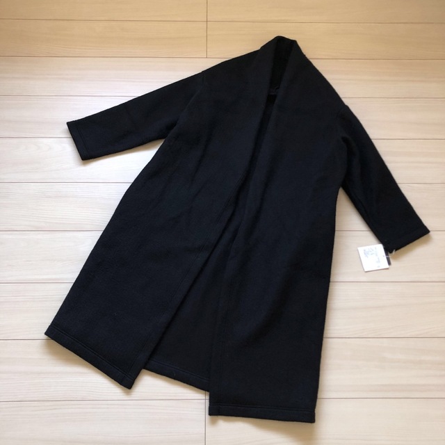 Sensounico(センソユニコ)の未使用　センソユニコ　アウター　コート　黒　38 M 羽織り レディースのジャケット/アウター(ロングコート)の商品写真
