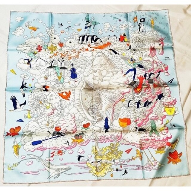 100%本物 エルメス - Hermes Sur H003900S 90 scarf Nuage Mon
