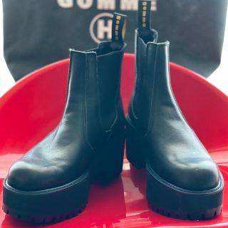 紺×赤 【新品未使用】gomme サイドゴアブーツ - 通販 - paulaalvarado.com