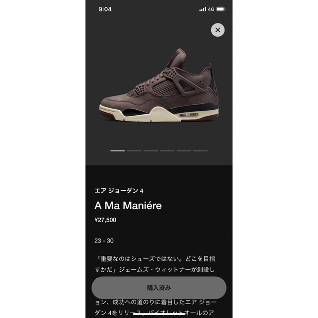 エアジョーダン4 アママニエールAJ4 NIKE air jordan4