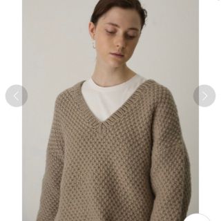 RIM.ARKリムアーク Vneck relax knit topsの通販 by srs｜ラクマ