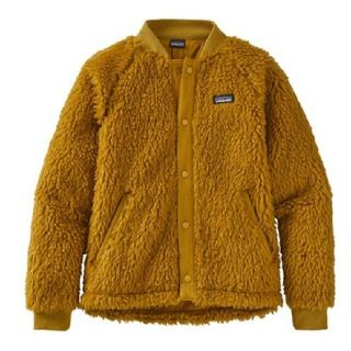 美品PatagoniaノーカラーフリースジャケットガールズXXL