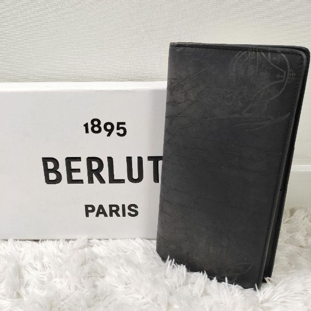 Berluti ベルルッティ 二つ折り財布　長財布　EBENEブルー　美品