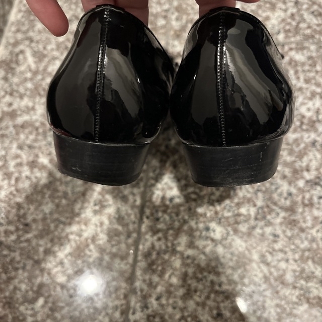 【23.5cm】ローファー　ファー　エナメル レディースの靴/シューズ(ローファー/革靴)の商品写真