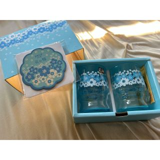 mayocco様専用　アデリアレトロ　花の輪　グラス2個セット(グラス/カップ)