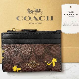 【COACH×PEANUTS】ウッドストック IDパスケース キーリング付き