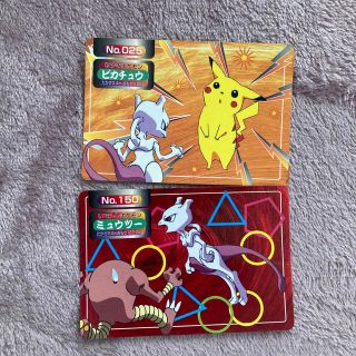 ポケットモンスター　トップサン　ピカチュウ　ミュウツー(シングルカード)