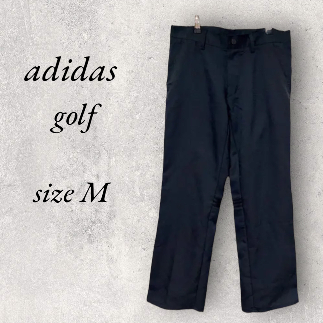 adidas 黒　薄手　ゴルフウェアパンツ　size M