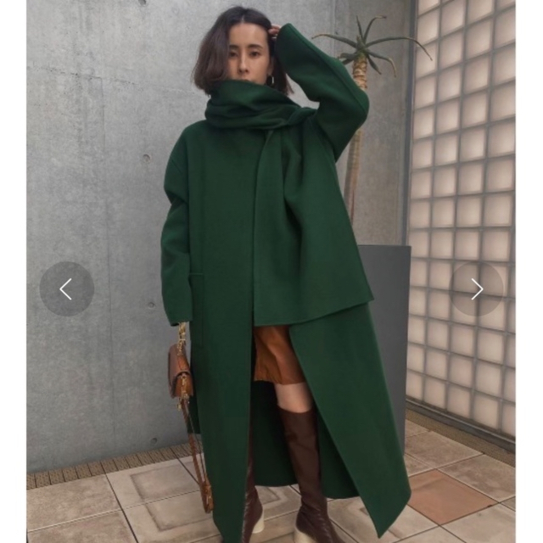 Ameri VINTAGE - 【即完の緑!】STAND COLLAR SCARF COAT!の Ameri VINTAGE - 【即完の緑!】STAND COLLAR SCARF COAT!の
