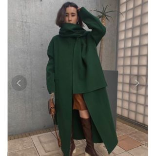 アメリヴィンテージ(Ameri VINTAGE)の【即完の緑！】STAND COLLAR SCARF COAT！(ロングコート)