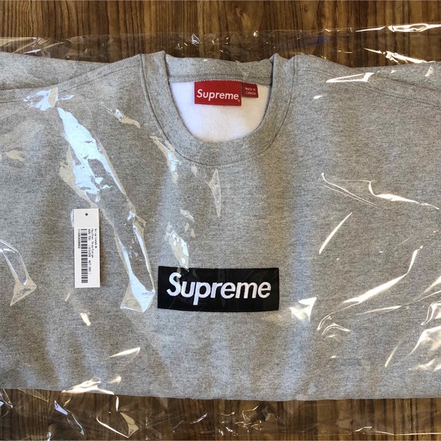 Supreme(シュプリーム)のsupreme Box Logo crewneck Heather Grey L メンズのトップス(スウェット)の商品写真