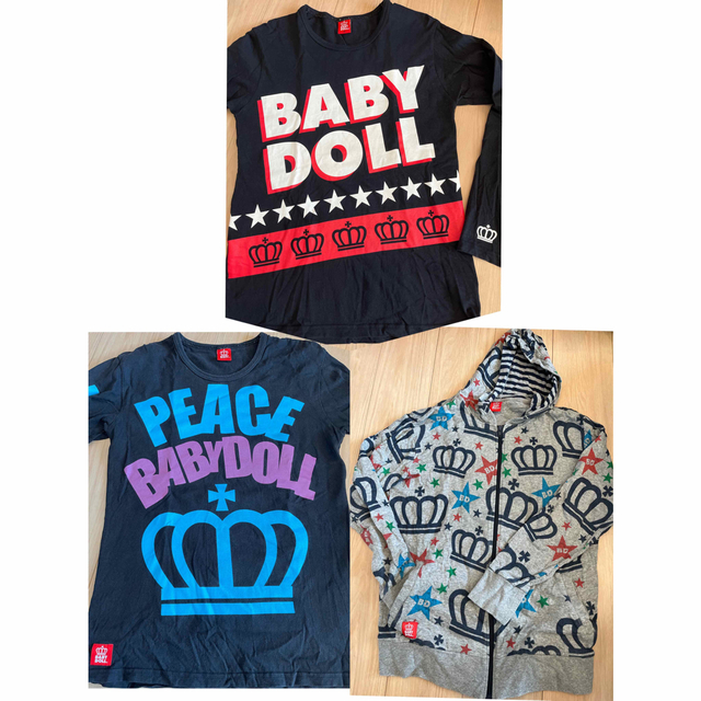 BABYDOLL(ベビードール)のBABY DOLL パーカー　ロンT  3枚セット レディースのトップス(Tシャツ(長袖/七分))の商品写真